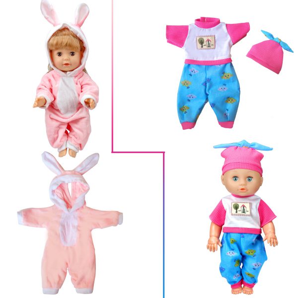 8-Sets Baby-Doll-Clothes for 12 inch Baby Dolls 10-11-12 inch Handmade Clothing Lovely Hat Dress and Outfits Accessories Christmas Birthday for Little Girl - Image 5