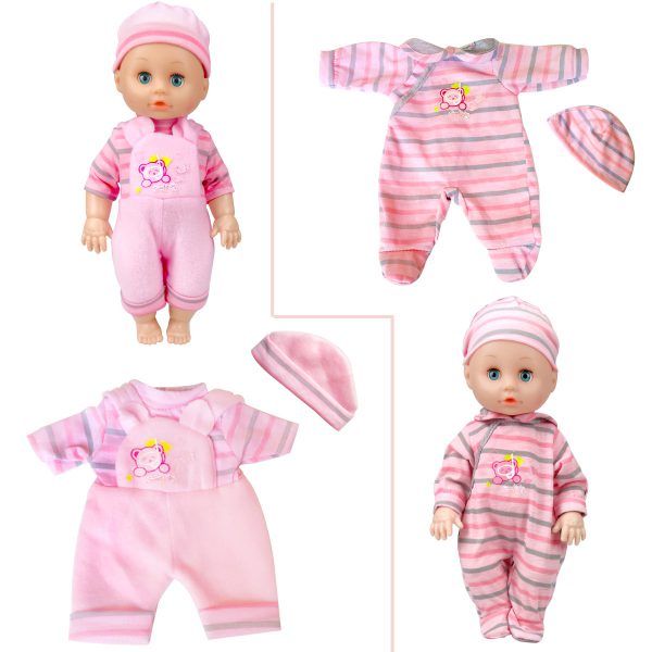8-Sets Baby-Doll-Clothes for 12 inch Baby Dolls 10-11-12 inch Handmade Clothing Lovely Hat Dress and Outfits Accessories Christmas Birthday for Little Girl - Image 4