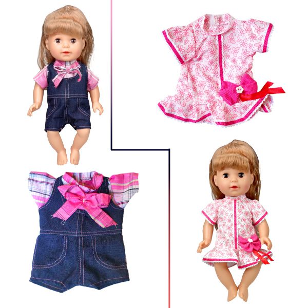 8-Sets Baby-Doll-Clothes for 12 inch Baby Dolls 10-11-12 inch Handmade Clothing Lovely Hat Dress and Outfits Accessories Christmas Birthday for Little Girl - Image 3