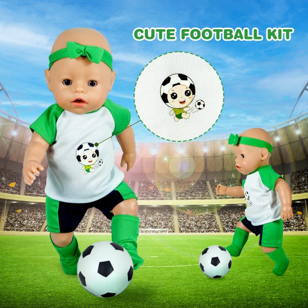 12 Sets 14-16-Inch-Baby-Doll-Clothes-Outfits Dress Headbands Accessories Compatible with 43cm New Born-Baby-Doll, 15-inch-Baby-Doll, 18-Inch Doll - Image 5